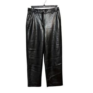 Aritzia Babaton Command Full Length Vegan Leather Pants‎ Womens Size 6 Mob Wife